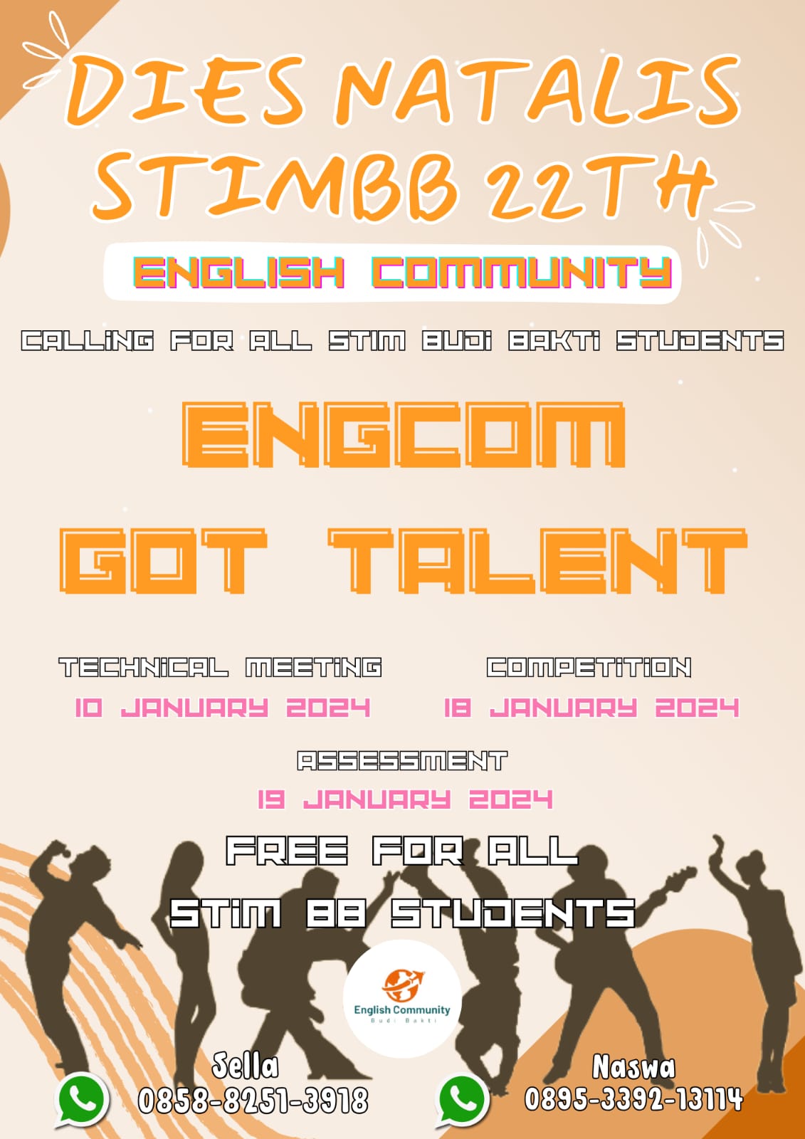 Lomba English Got Talent UKM English Community Kampus Budi Bakti