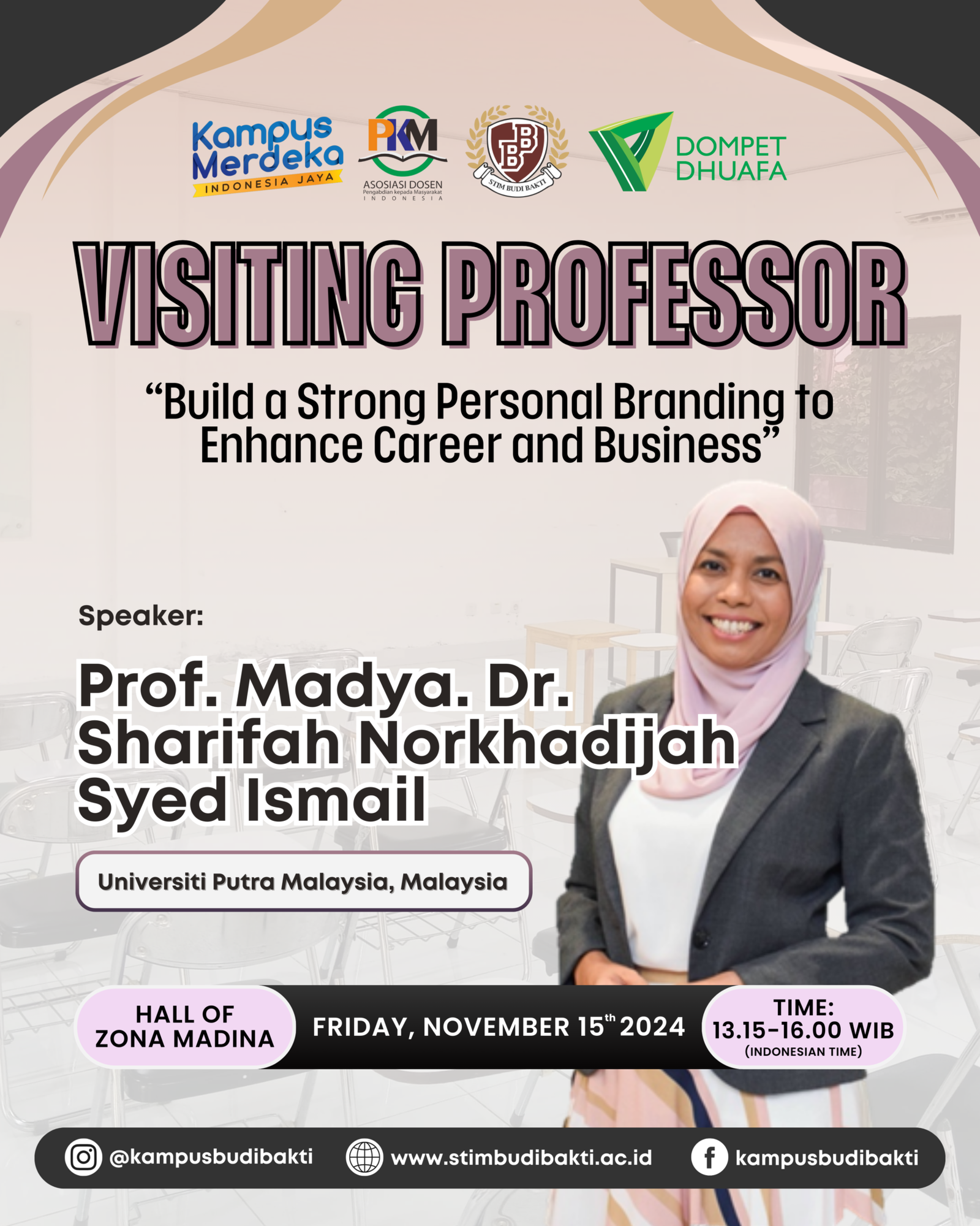 Kampus Budi Bakti Welcomes Visiting Professor to Share Insights on Personal Branding for Career and Business Success