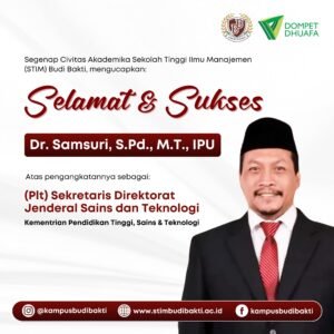 Selamat dan Sukses Dr. M. Samsuri, S.Pd., M.T., IPU atas Penunjukannya sebagai Plt. Sekretaris Direktorat Jenderal Sains dan Teknologi, Kementerian Pendidikan Tinggi, Sains, dan Teknologi Republik Indonesia